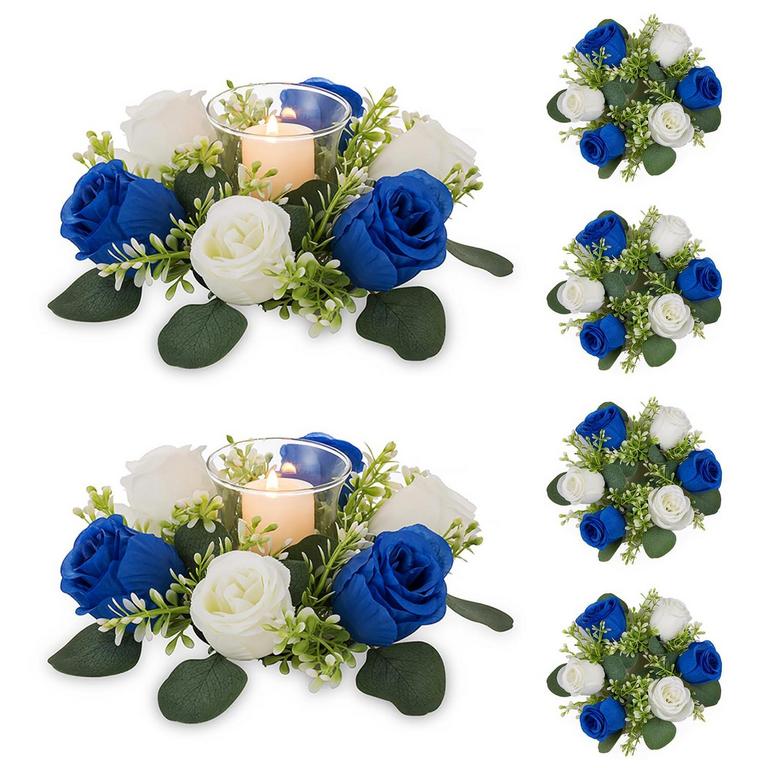6PK 2.9IN ROSE WREATHS