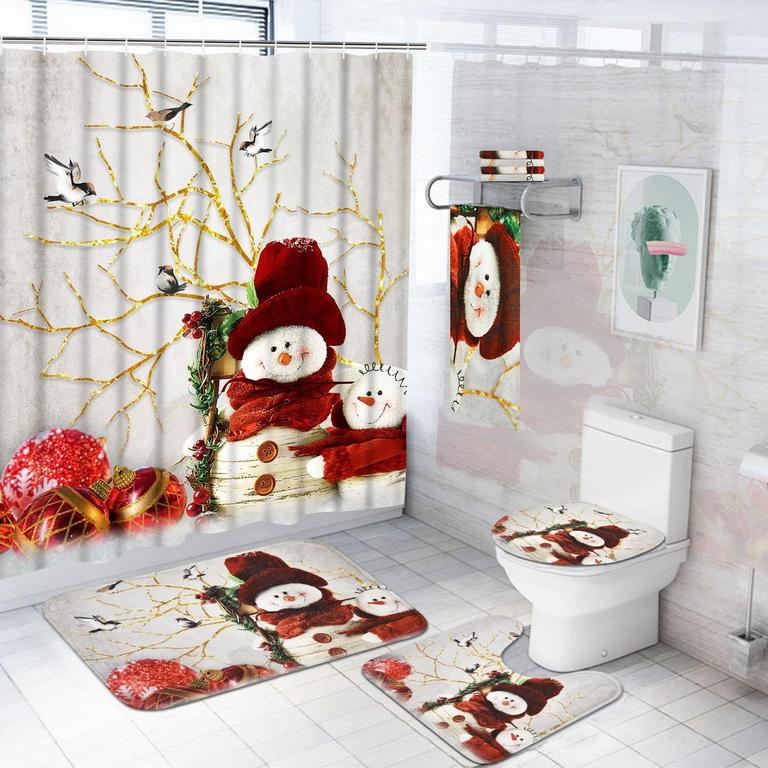 ALISHOMTTL CHRISTMAS BATHROOM SET
