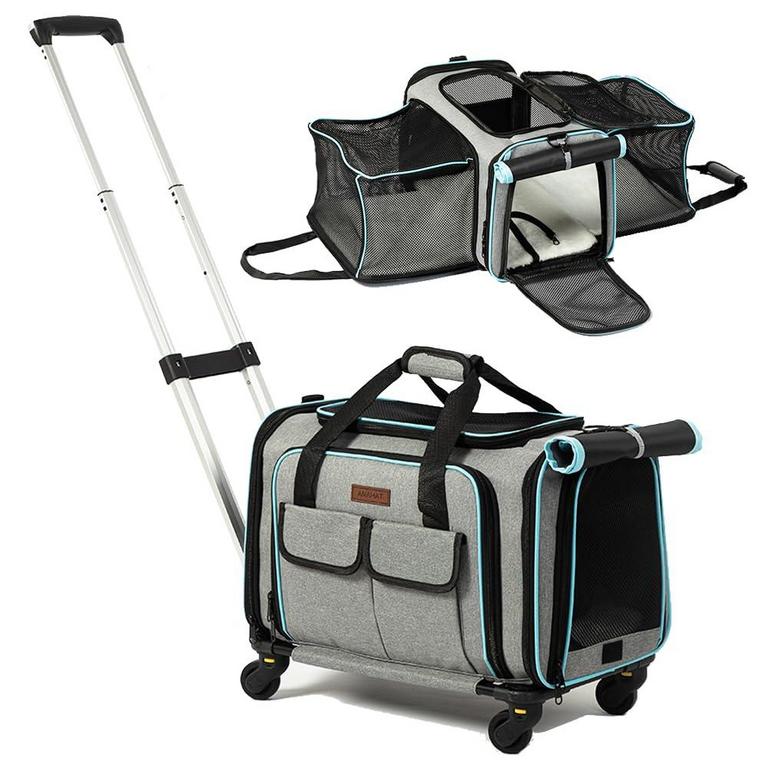 ANAHAT PET CARRIER W/ WHEELS S/M