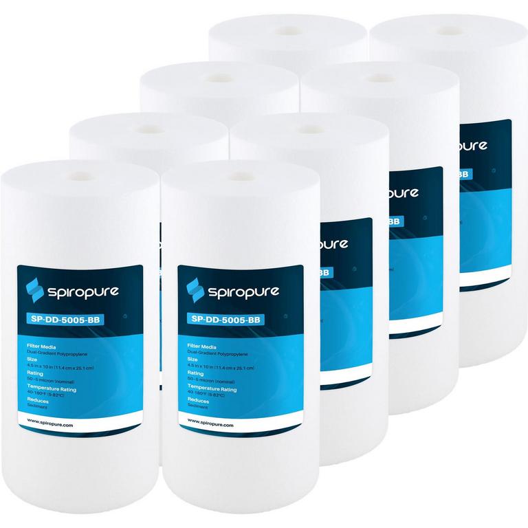 SPIROPURE 10IN X 4.5IN WATER FILTERS 8PK