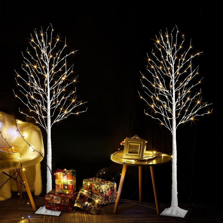 JOYHUE 6FT BIRCH TREES 2PK