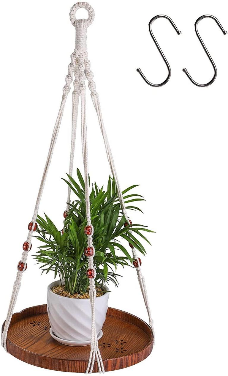 IEMIEBSHA 12IN MACRAME PLANT HANGER