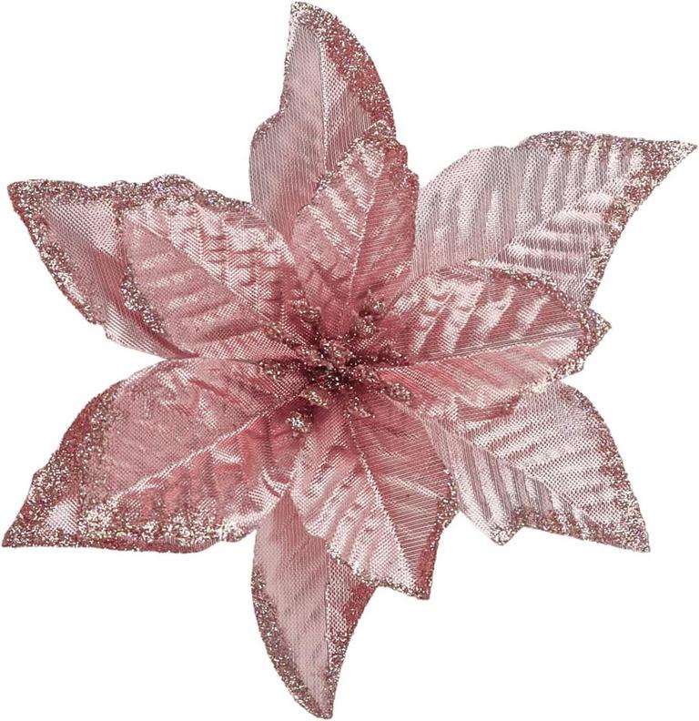 PAFU XMAS GLITTER POINSETTIAS 12PK