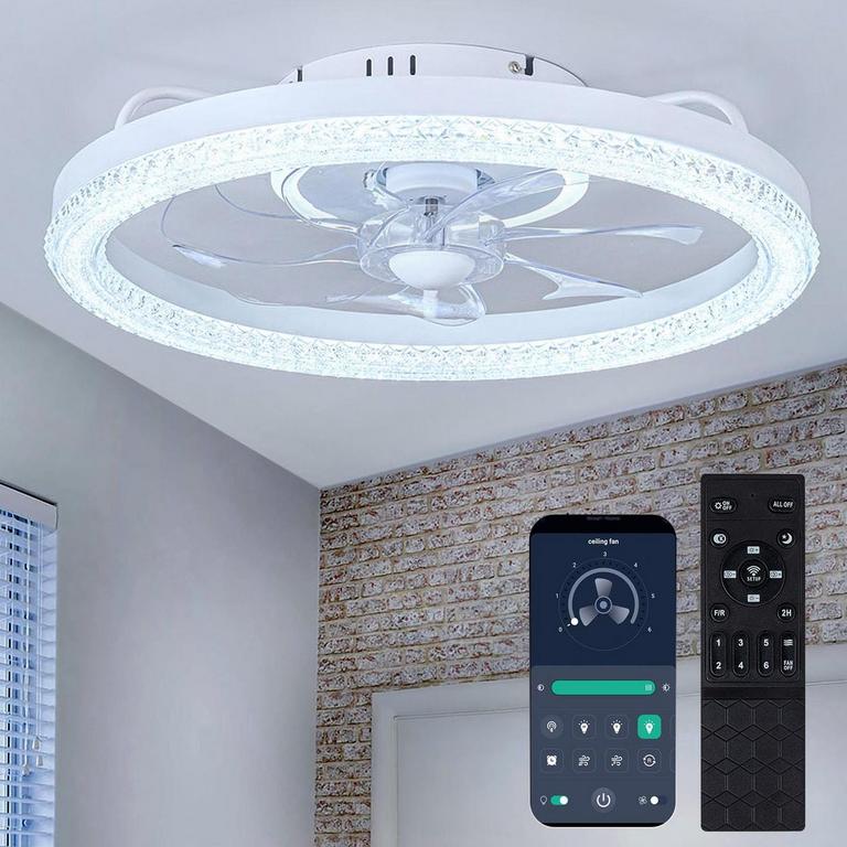 ZOUZAI 20IN FAN LIGHT WHITE