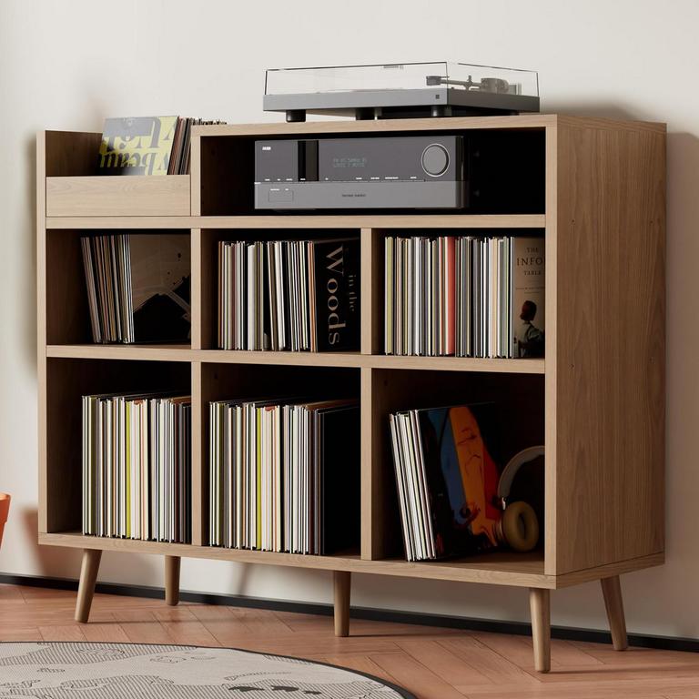 COZY CASTLE RECORD PLAYER STAND W/ STORAGE