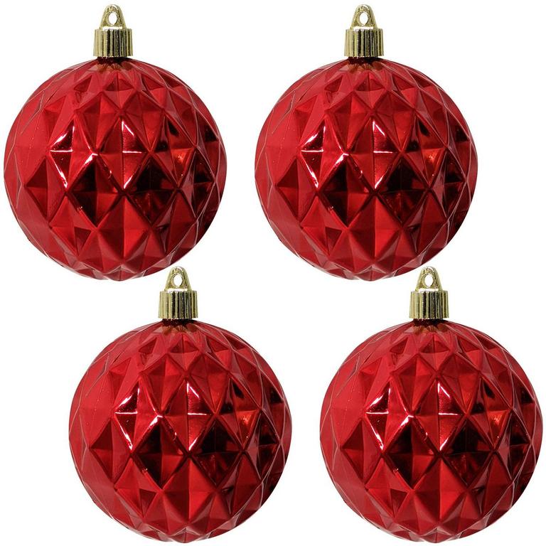 CHRISTMAS BY KREBS 4IN BALL ORNAMENTS 4PK