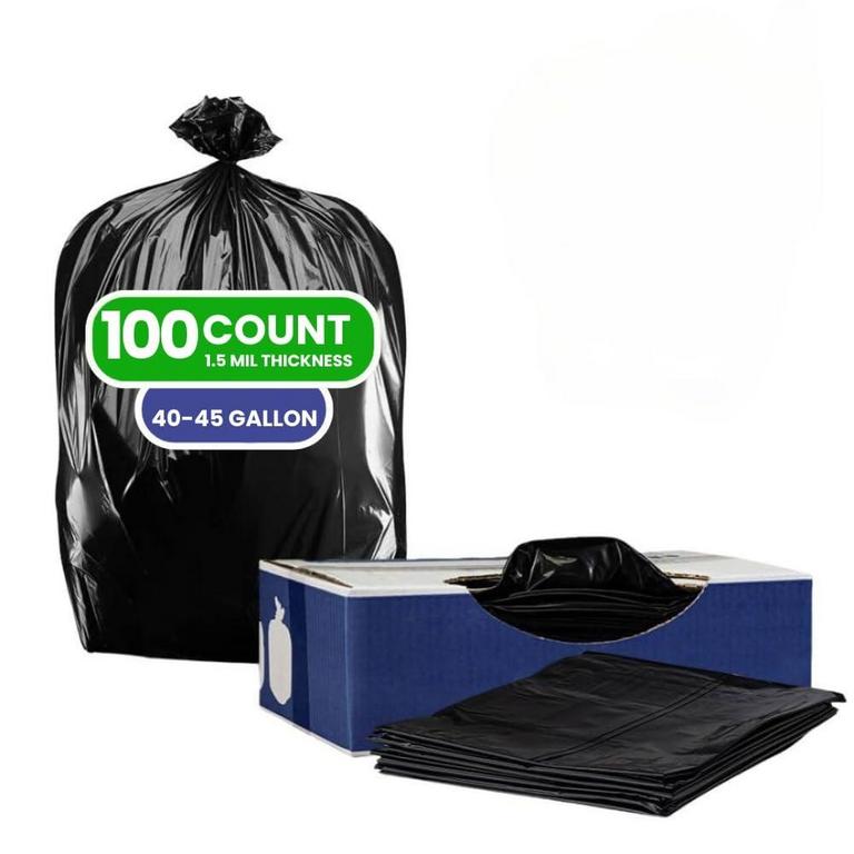 PLASTICPLACE 40-45GAL HD TRASH BAGS 100PK