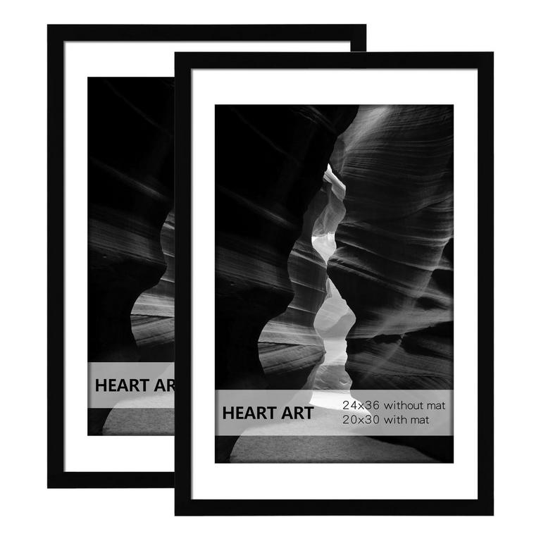 HEART ART 24IN X 36IN POSTER FRAMES 2PK