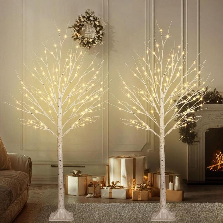 BHCLIGHT 5FT BIRCH TREES 2PK
