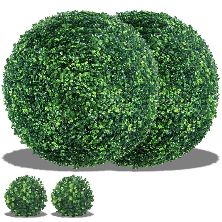 KMISE 20IN FAUX TOPIARY BALLS 2PK