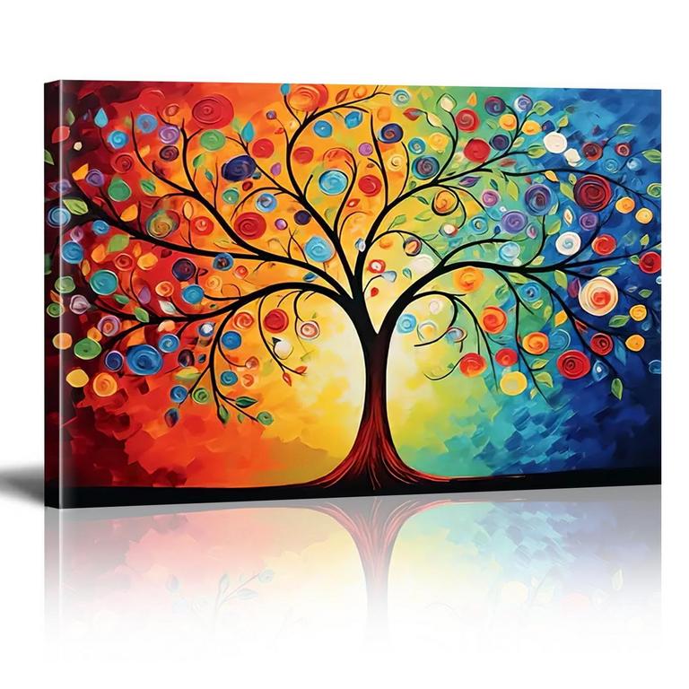 ASUNYGIRL 16IN X 24IN TREE OF LIFE WALL ART