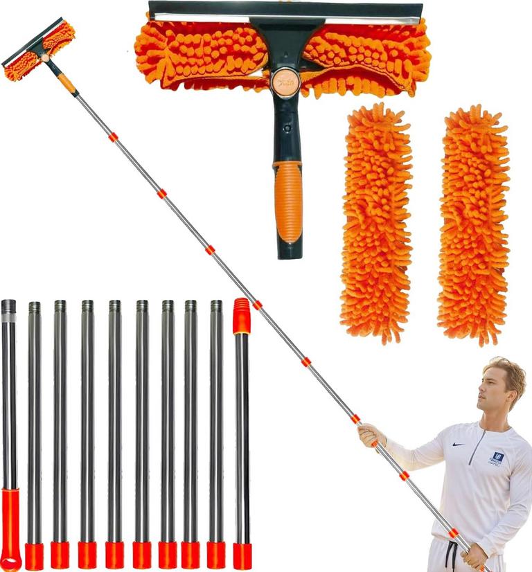 TONMP 2IN1 WINDOW SQUEEGEE DUSTER