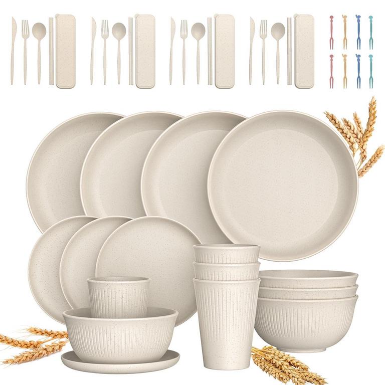 GPED WHEAT STRAW DINNERWARE SET