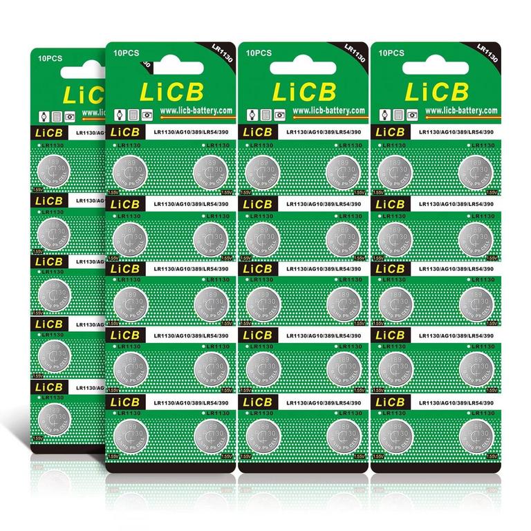 LICB LR1130 BUTTON BATTERIES 40PK