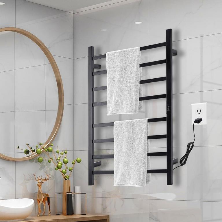 NOPWER TOWEL WARMER 8-BAR 17.7"L