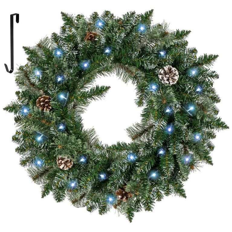 BRINJOY 24IN CHRISTMAS WREATH