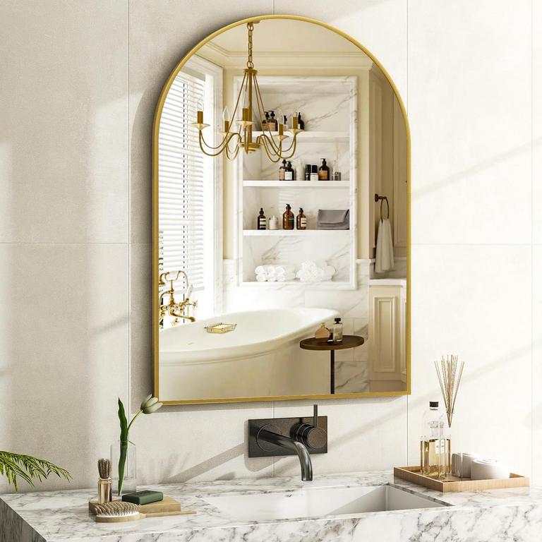 EASLY 30IN X 20IN ARCH BATHROOM MIRROR