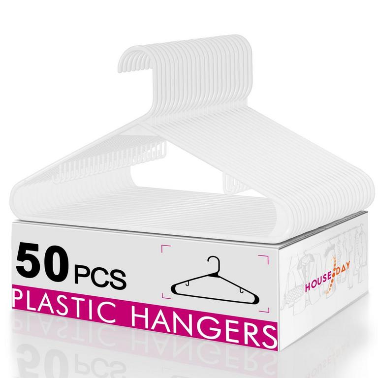 50PK PLASTIC HANGERS