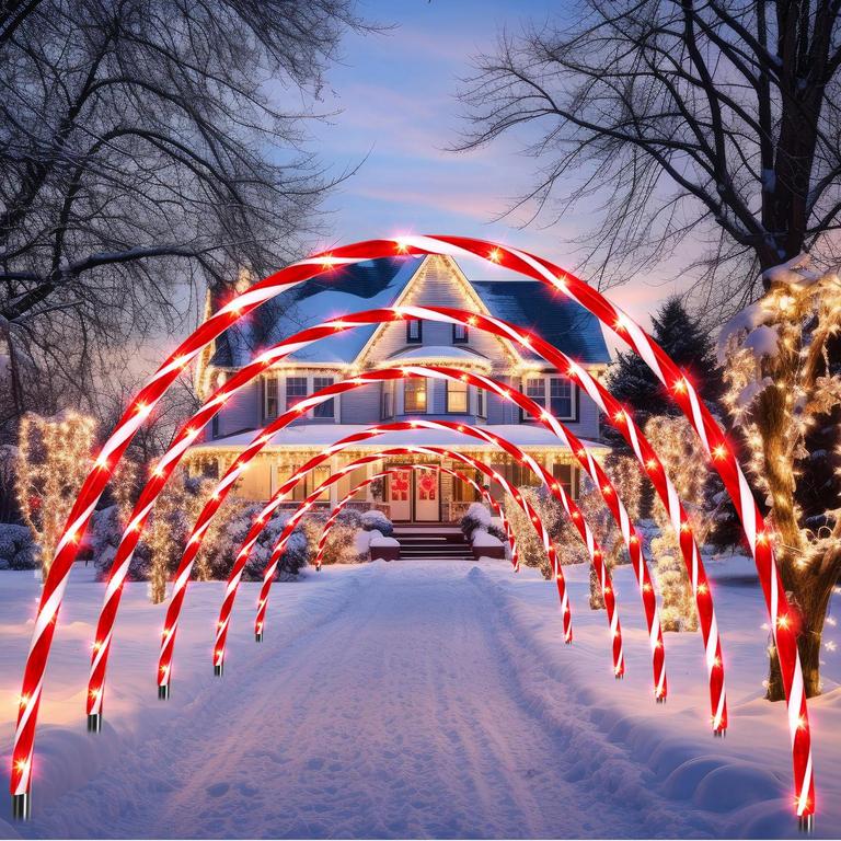 VIHOSE 10FT CANDY LIGHT ARCHES 6PK