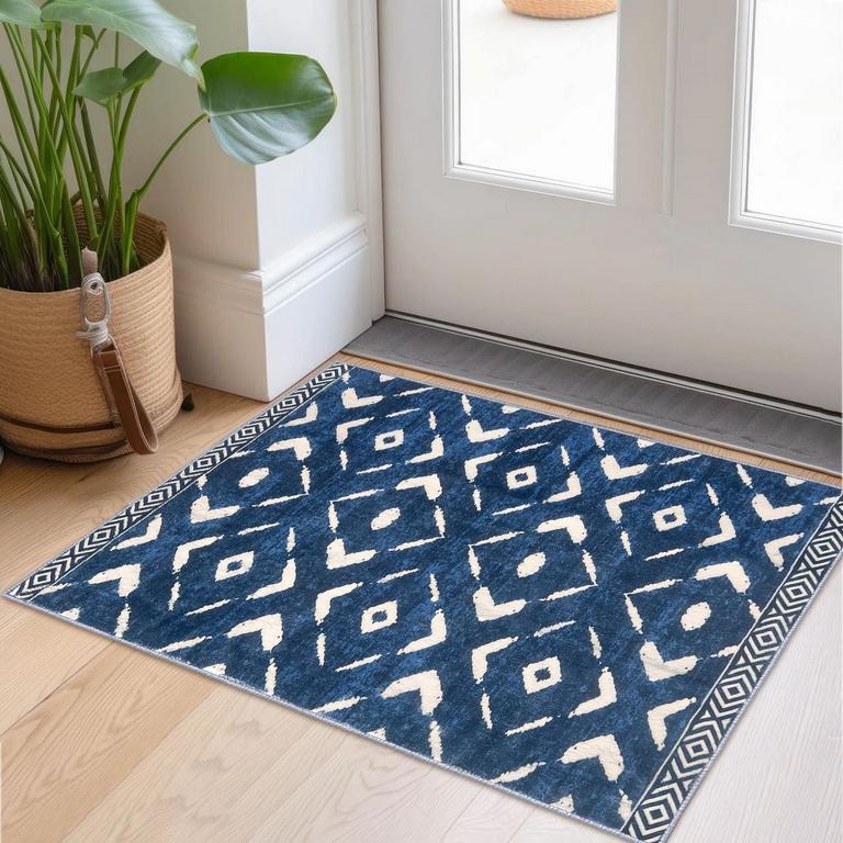 IOHOUZE RUG 2FT X 3FT BLUE