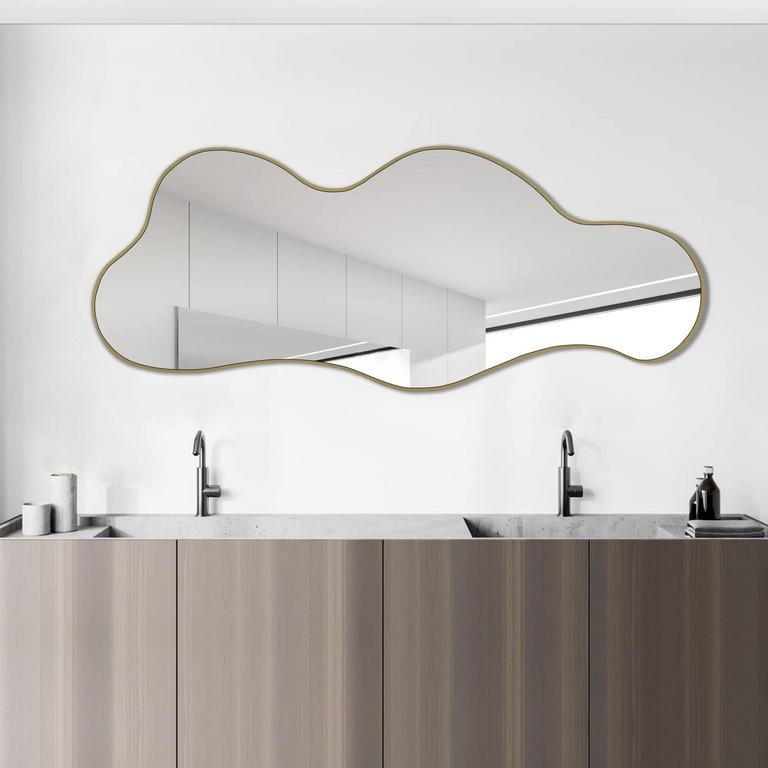 POZINO 39.3IN X 16IN GOLD MIRROR