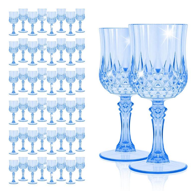 PESONLOOK 48PK BLUE PLASTIC GLASSES