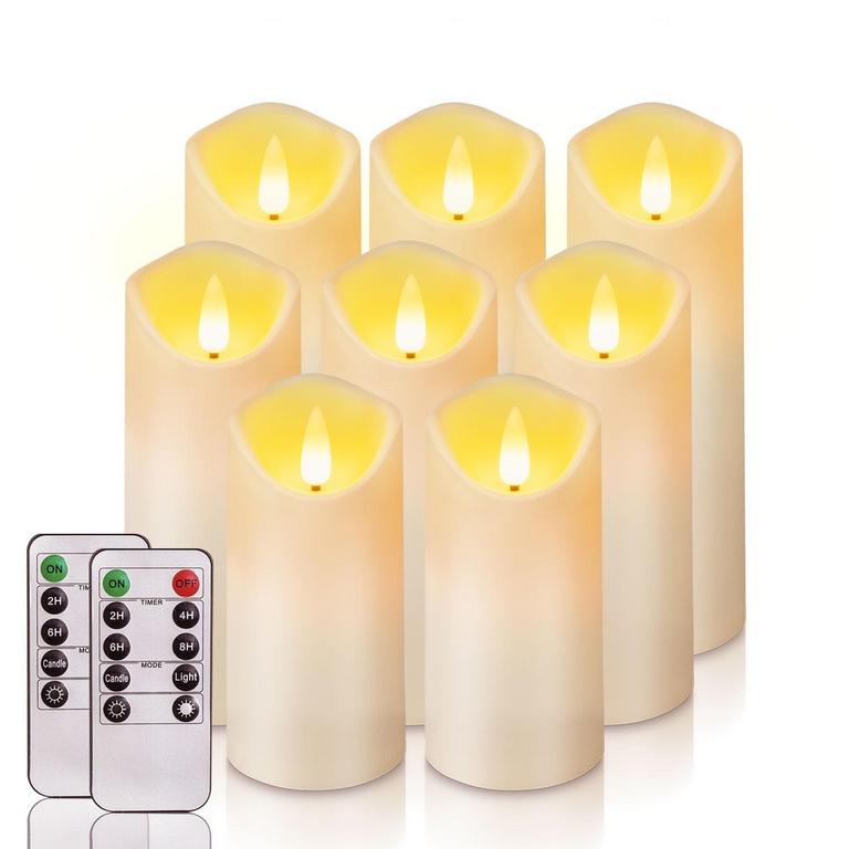 HOMEMORY FLAMELESS CANDLES 8PK