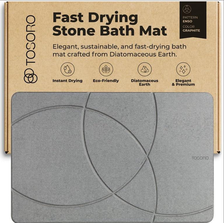 TOSORO STONE BATH MAT 23.5IN X 15IN
