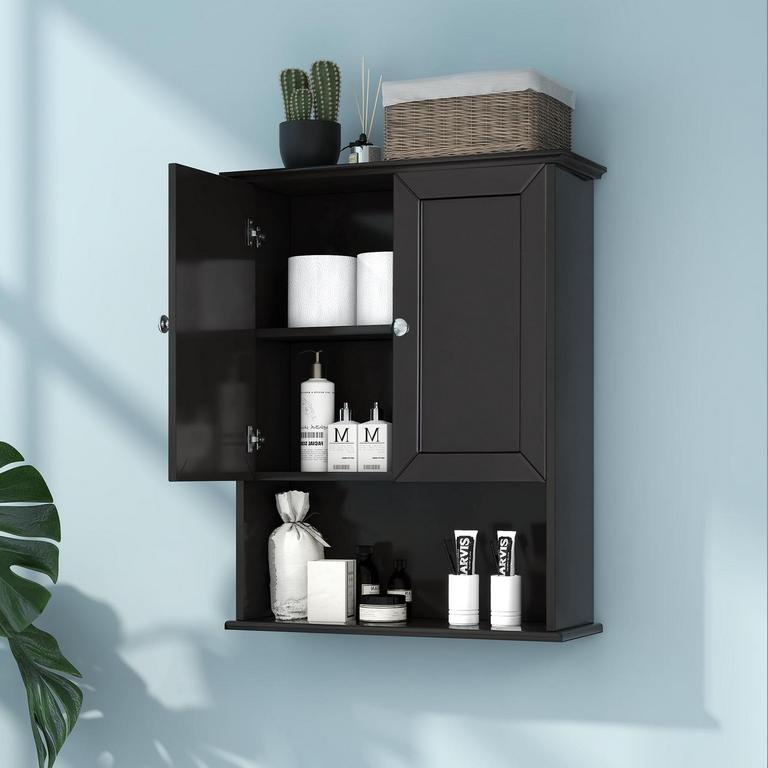 VANIRROR BLACK WALL CABINET