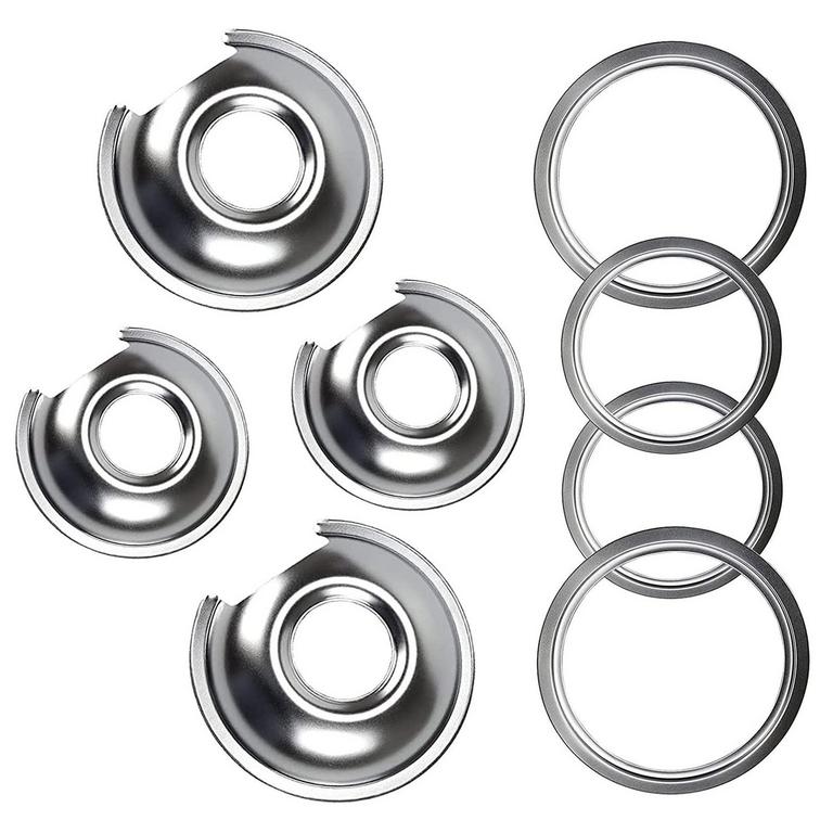 BEAQUICY CHROME DRIP PANS SET