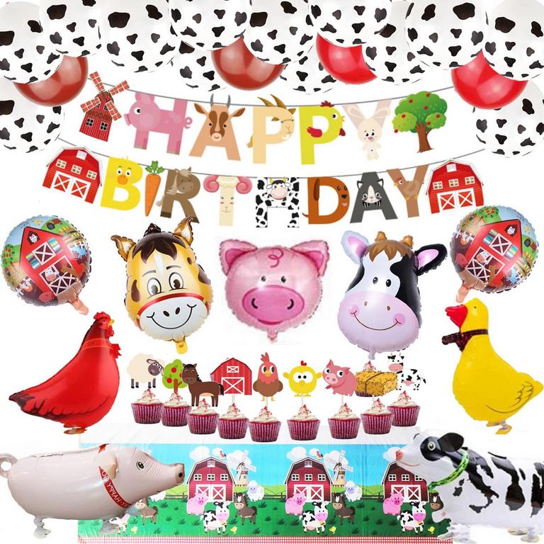 FINYPA 72PCS FARM PARTY SUPPLIES