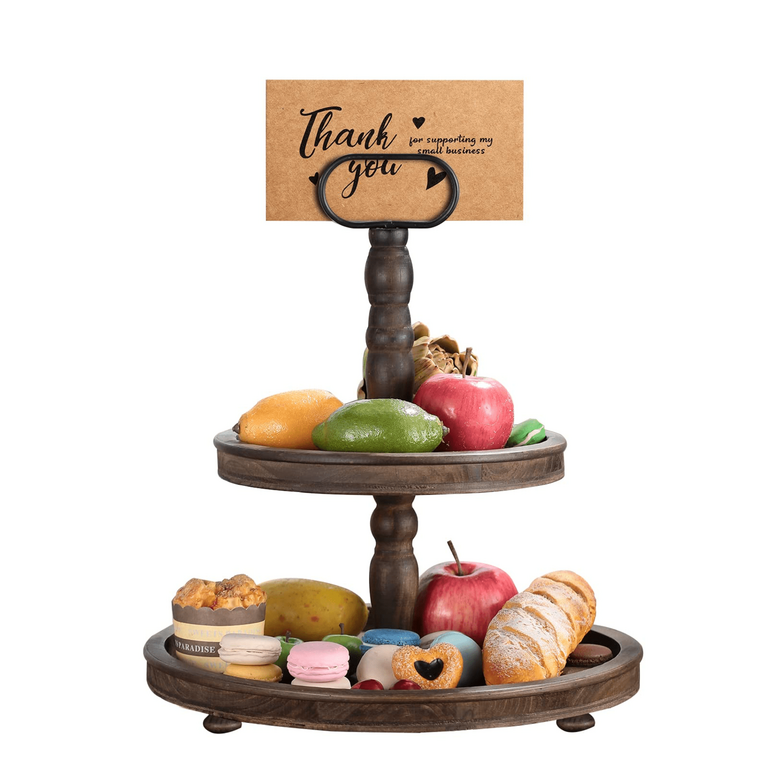 HAPOO 2-TIER DECORATIVE TRAY