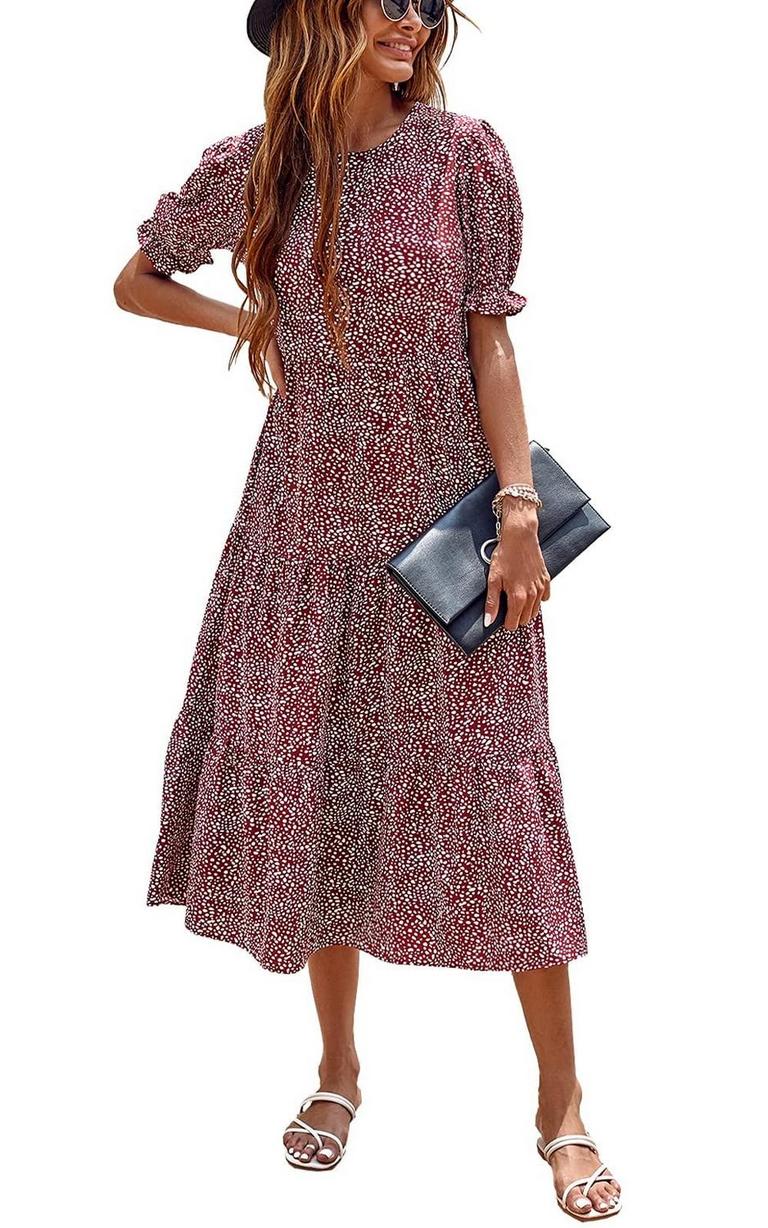 MLANM WOMENS S DRESS RED