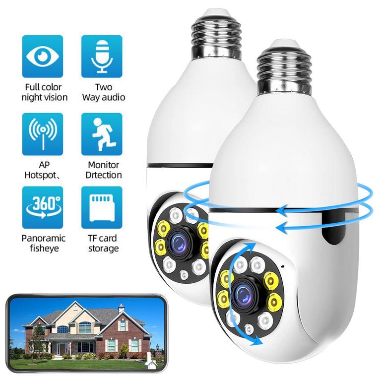 BCOOSS WIFI LIGHT BULB CAM 2PK