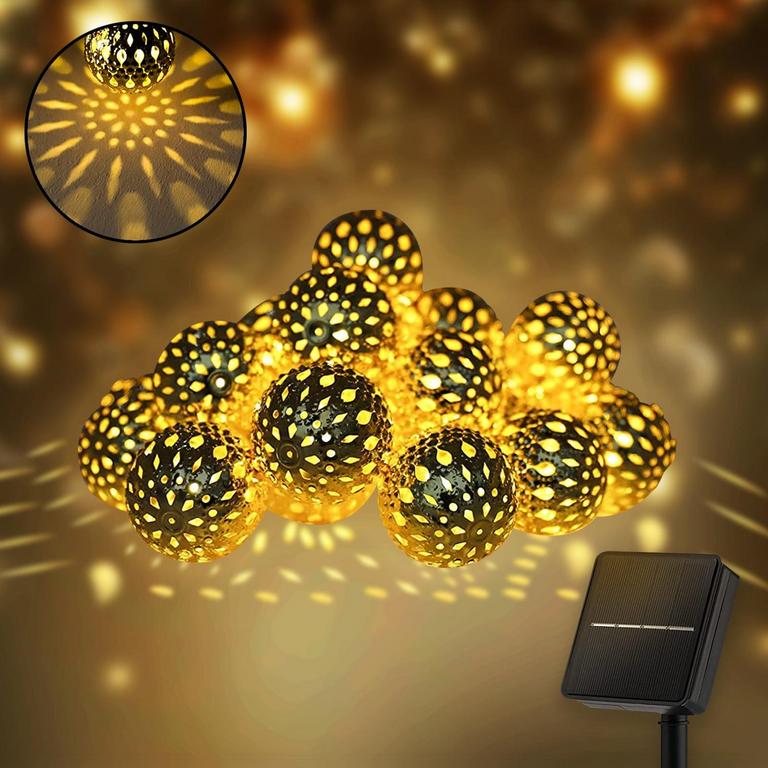 RIROOL SOLAR STRING LIGHTS 16.4FT