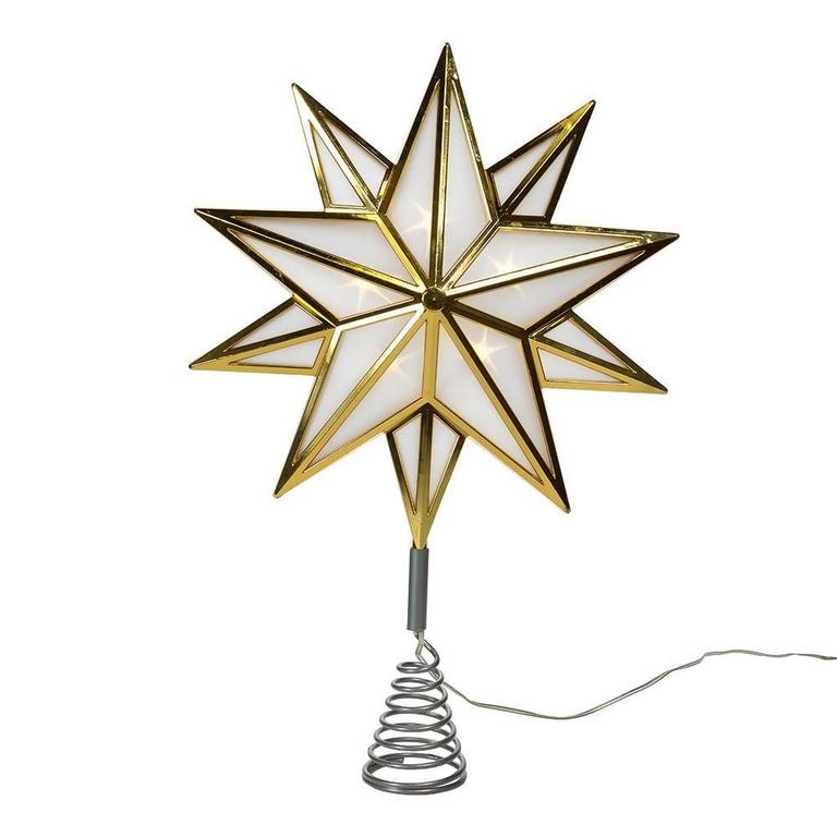 KURT ADLER 15IN GOLD STAR TREE TOPPER