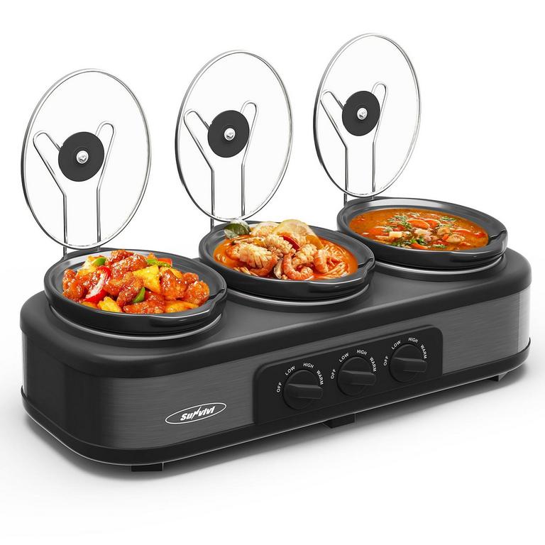 SUNVIVI TRIPLE SLOW COOKER