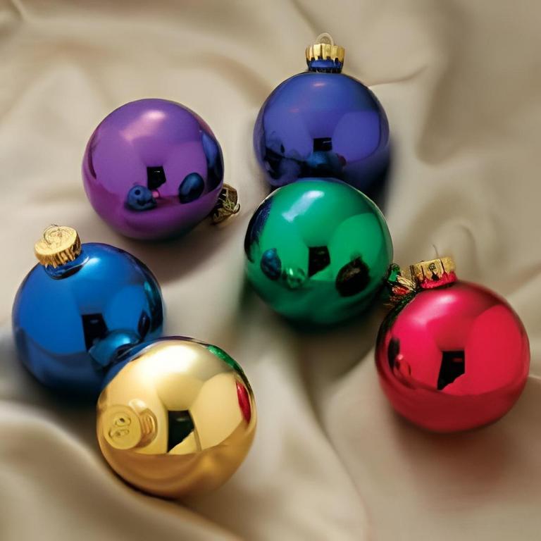 KURT S. ADLER GLASS BALLS ORNAMENTS 6PCS