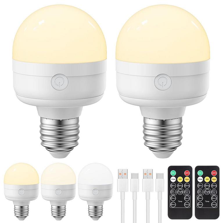 LGMCF RECHARGEABLE LIGHT BULBS 2PK