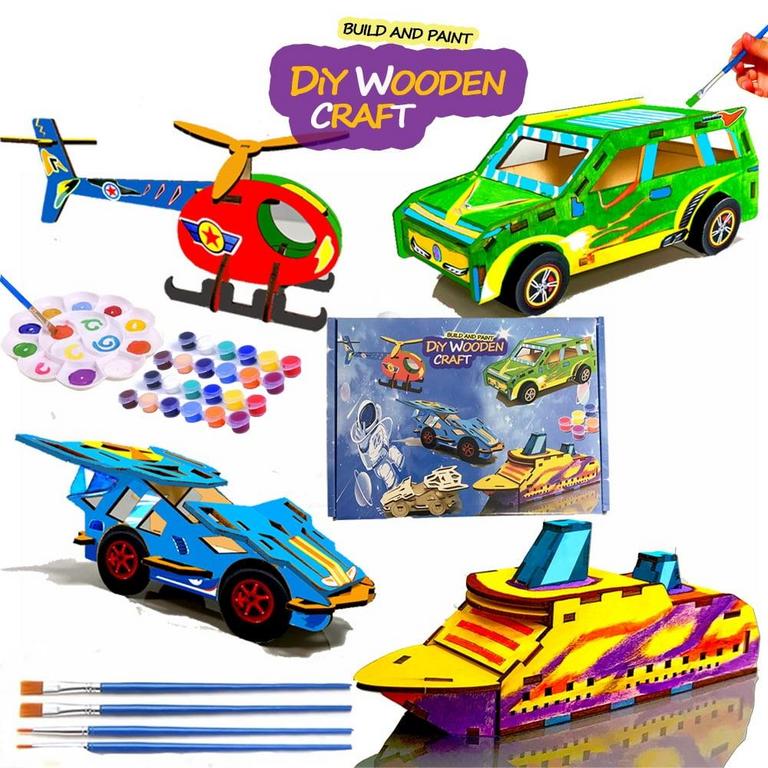 BEAUTYSUREUP PAINT YOUR OWN WOODEN CAR SET