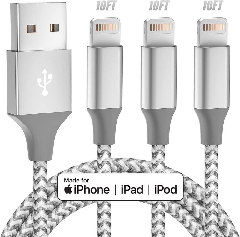 BKAYP 10FT IPHONE LIGHTING CABLES 3PK