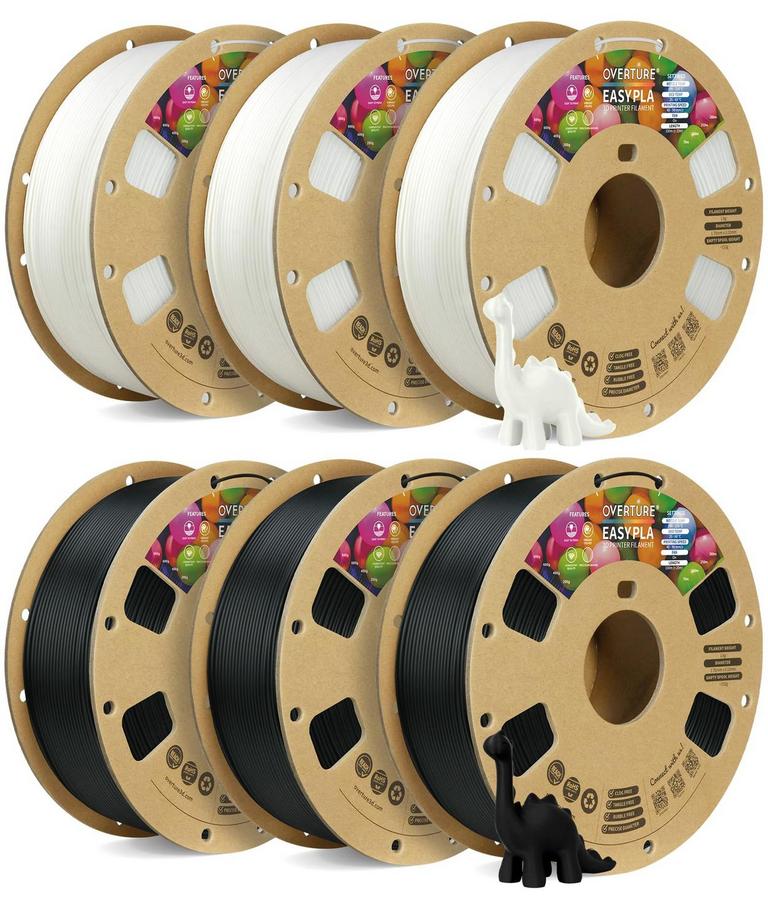 OVERTURE PLA 3D FILAMENT 6KG 6PK