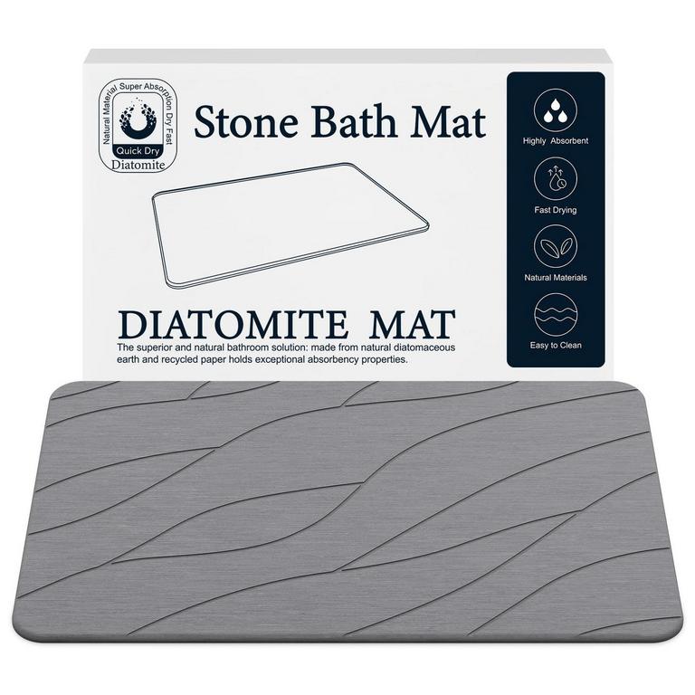 CLOSEFRIEND BATH MAT DARK GREY 23.6"X15.4"