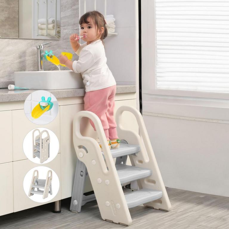 ONASTI 3-STEP STOOL GREY