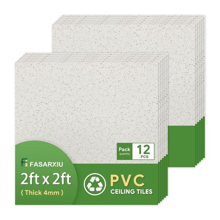 FASARXIU 2FT X 2FT CEILING TILES 12PK