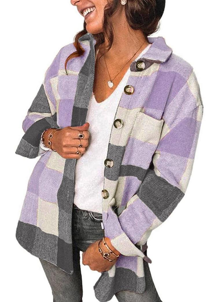 FANTASLOOK WOMENS FLANNEL SHIRT M