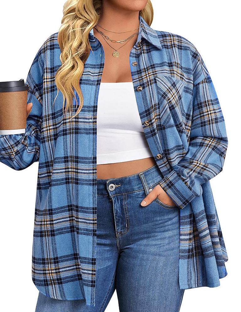 FANTASLOOK WOMENS PLUS SIZE SHIRT 2X