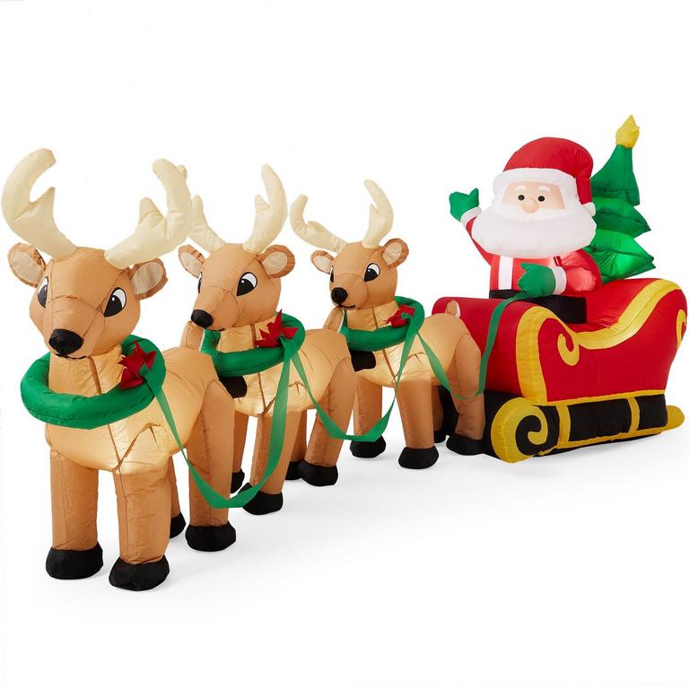 BEST CHOICE 8.5FT X 3FT SANTA INFLATABLE