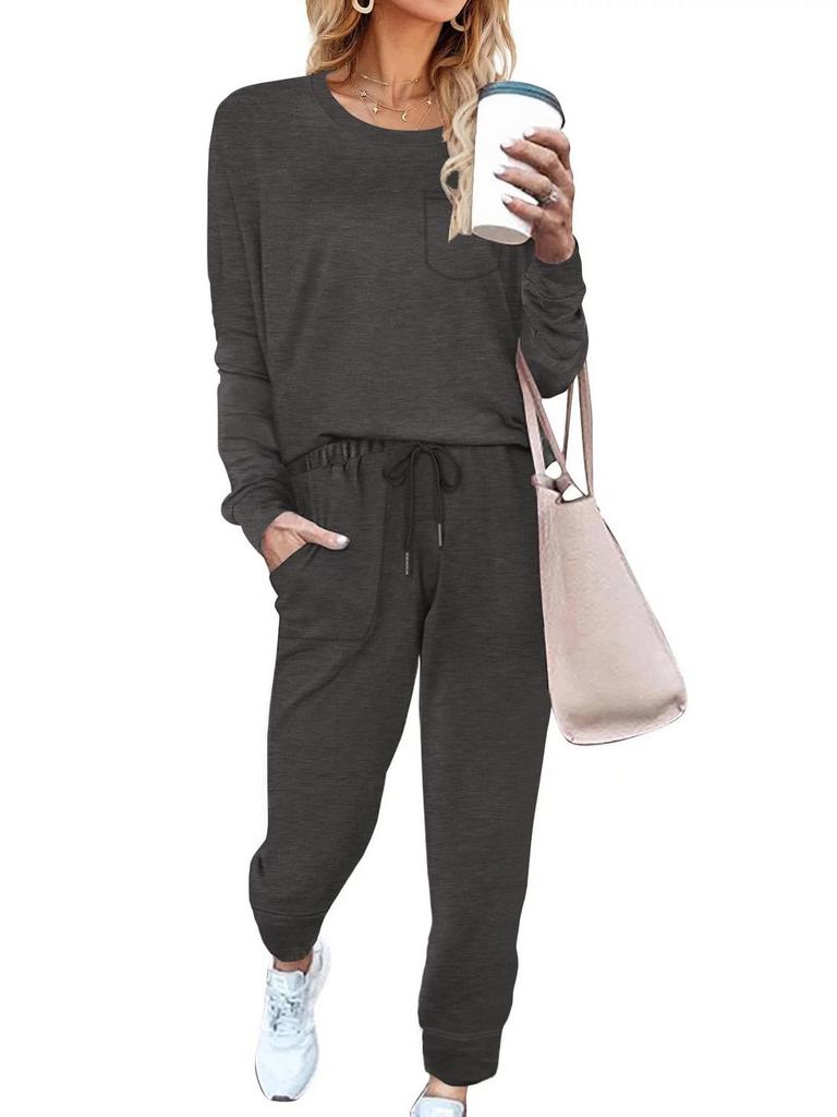 UVN WOMENS 2PC SWEATSUIT L