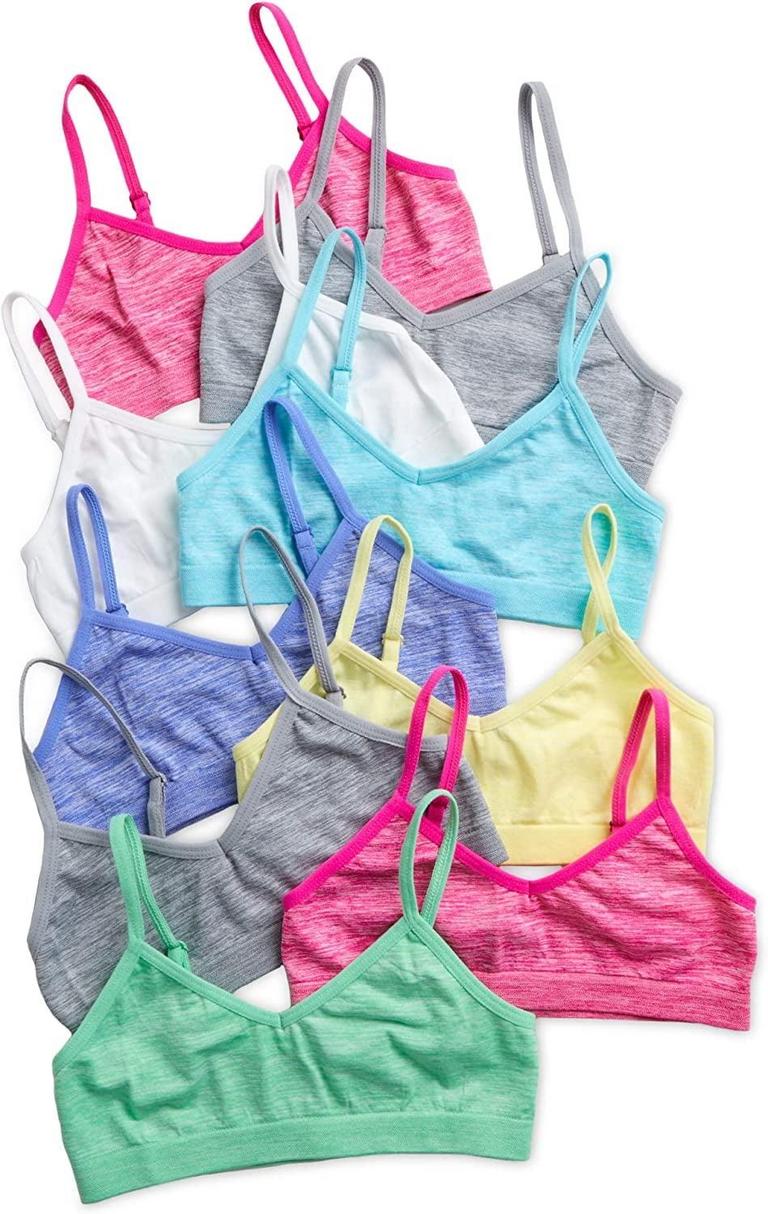 SWEET N SASSY GIRLS BRAS M 9PK